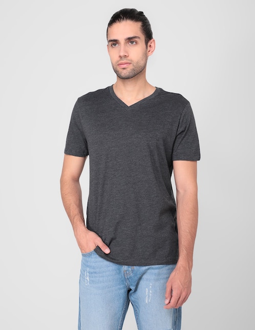 Playera cuello V para hombre