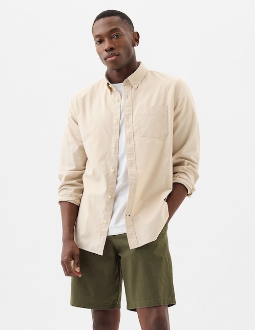 SHORT GAP 866125 LISO, 38, VERDE OLIVO