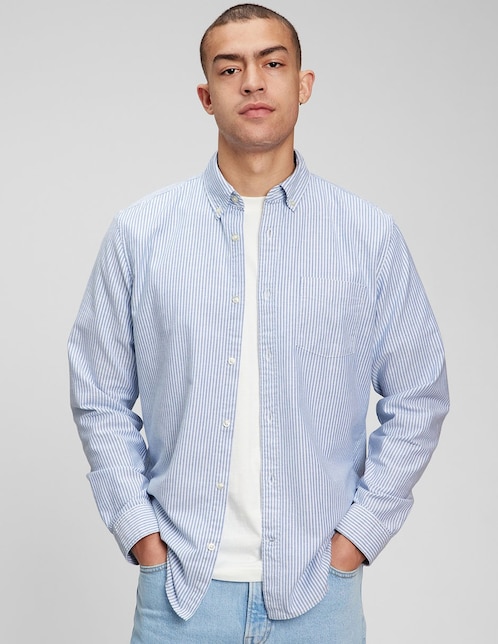 CAMISA GAP 818576 ALG, XCH, AZUL CLARO
