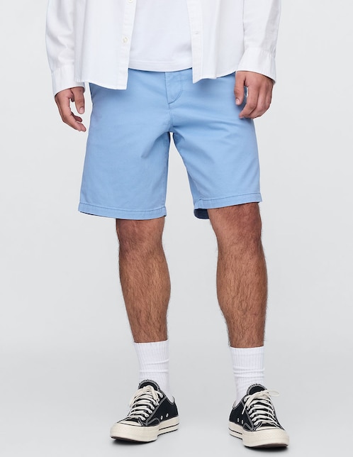 SHORT GAP 866125B LISO, 30, AZUL MEDIO