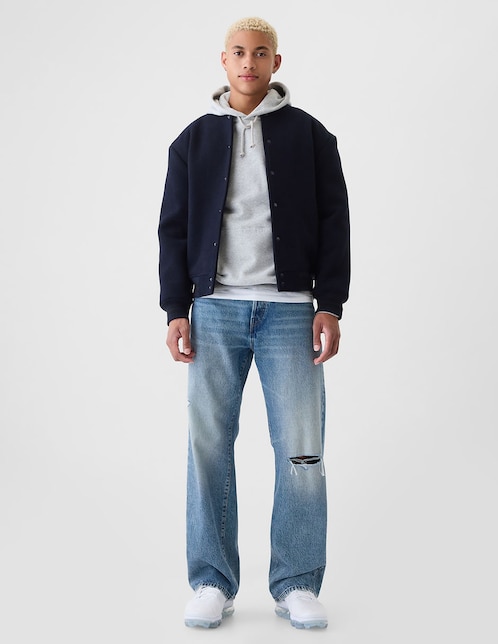 Jeans relaxed baggy lavado claro para hombre