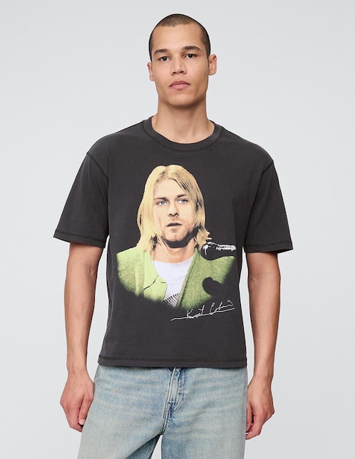 Playera Kurt Cobain cuello redondo para hombre 1