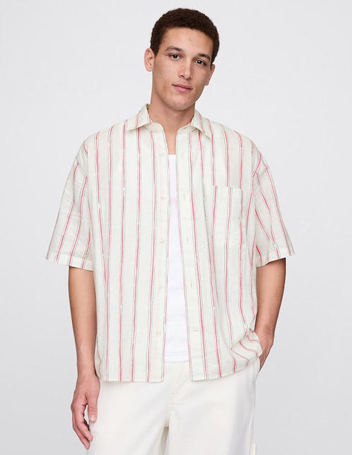 Camisa casual manga corta para hombre