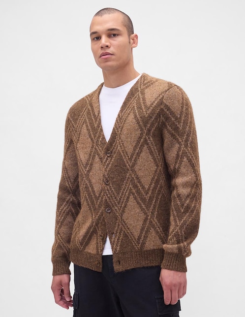 Suéter cuello v para hombre