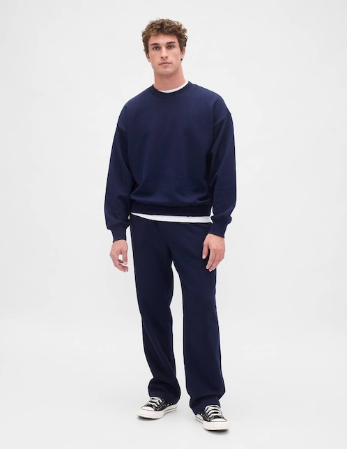 Pants straight con elástico para hombre