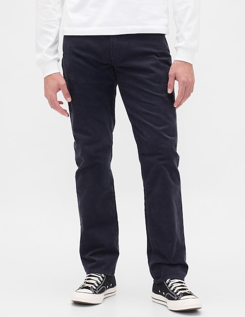 Pantalón relaxed recto de pana para hombre