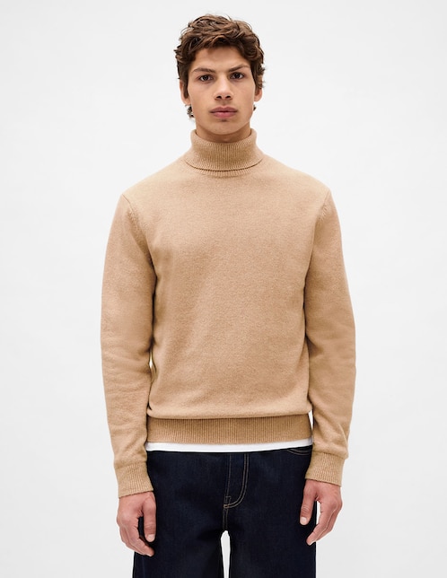 Suéter cuello tortuga para hombre