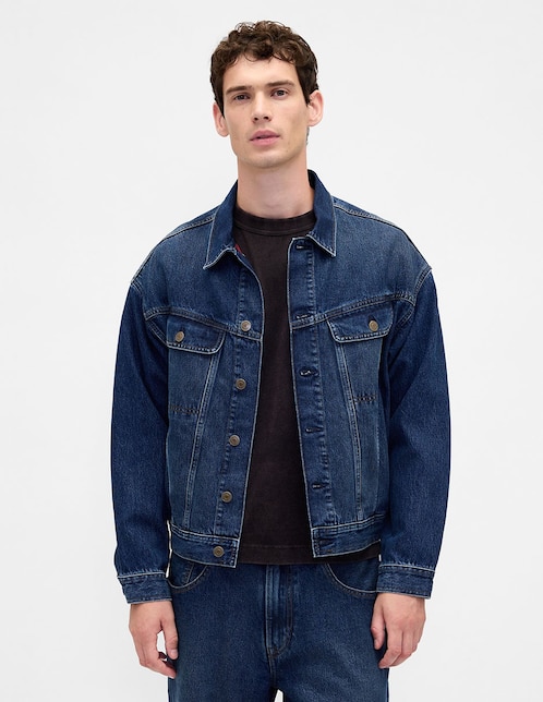 Chamarra denim de mezclilla GAP X Stranger Things con bolsillos para hombre