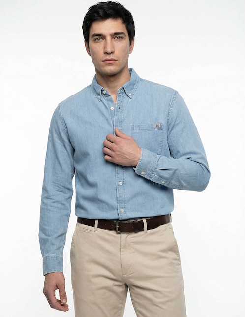 CAMISA GAP 883709 ALG, XCH, AZUL CLARO