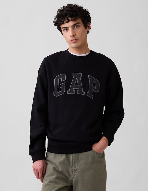 SUDADERA GAP 898181 POLAR FL, G, NEGRO