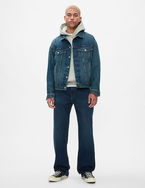 GAP Jeans baggy deslavado para hombre