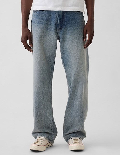 Jeans loose deslavado para hombre