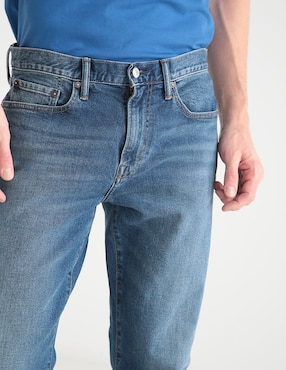 Jeans slim lavado claro para hombre
