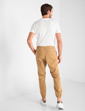 Pantalón casual jogger slim de algodón para hombre