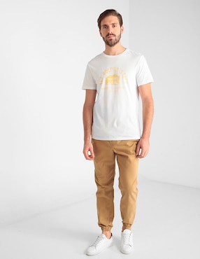 Pantalón casual jogger slim de algodón para hombre