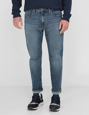 Jeans straight deslavado para hombre