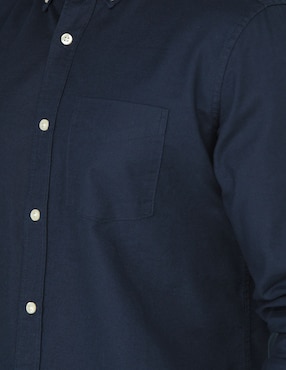 Camisa casual de algodón manga larga para hombre