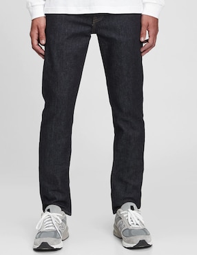 Jeans Slim Lavado Obscuro Para Hombre