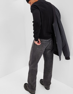 Jeans straight lavado stone wash para hombre