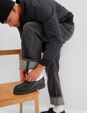 Jeans straight lavado stone wash para hombre