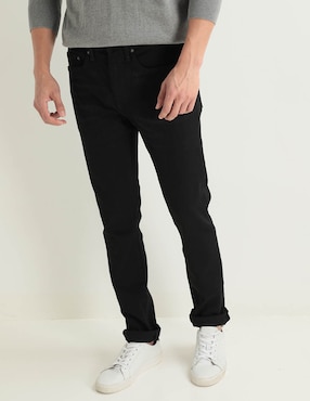 Jeans Skinny Lavado Obscuro Para Hombre