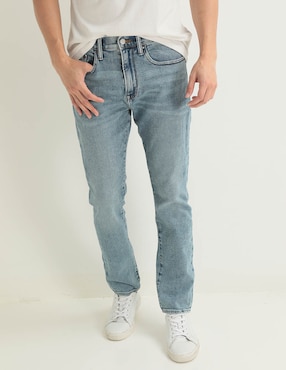 Jeans Skinny Deslavado Para Hombre