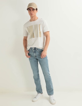 Jeans skinny deslavado para hombre