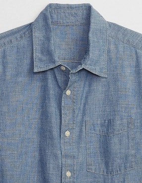 Camisa casual de algodón manga larga para hombre
