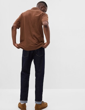 Jeans slim lavado obscuro para hombre