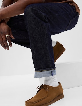Jeans slim lavado obscuro para hombre