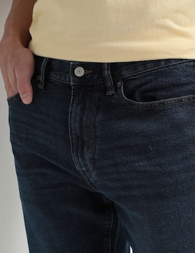 Jeans straight lavado obscuro para hombre