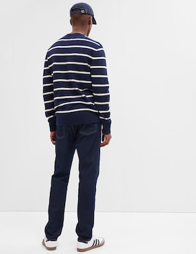 Jeans slim lavado obscuro para hombre