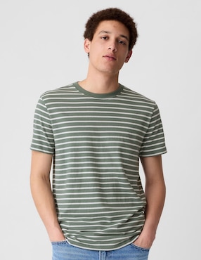 Playera de rayas hombre on sale