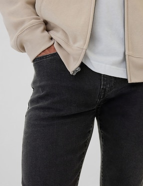 Jeans slim lavado obscuro para hombre