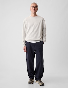 Pantalón relaxed recto de algodón para hombre
