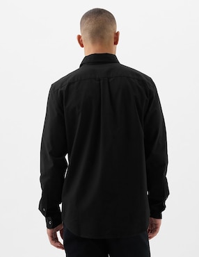 Camisa casual de algodón manga larga para hombre