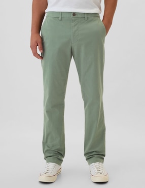 Pantalón Straight De Gabardina Para Hombre