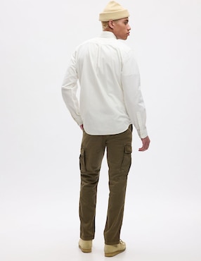 Pantalón cargo slim de algodón para hombre