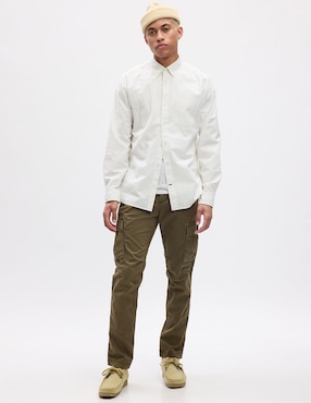 Pantalón cargo slim de algodón para hombre