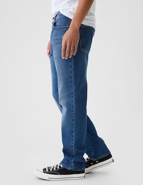 Jeans straight deslavado para hombre