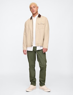 Pantalón slim de algodón para hombre