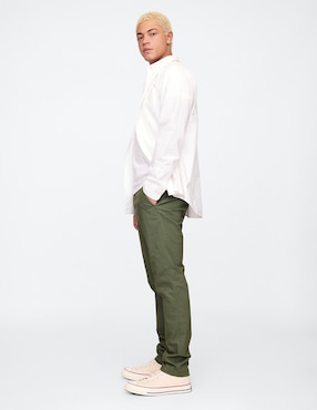 Pantalón slim de algodón para hombre