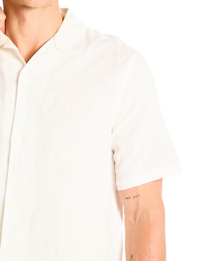 Camisa casual de algodón manga corta para hombre