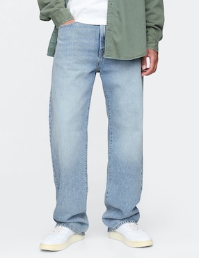 Jeans relaxed baggy lavado claro para hombre