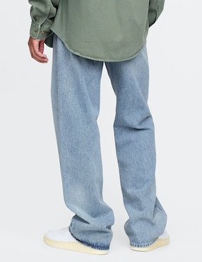Jeans relaxed baggy lavado claro para hombre