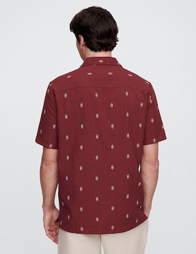 Camisa de algodón manga corta para hombre