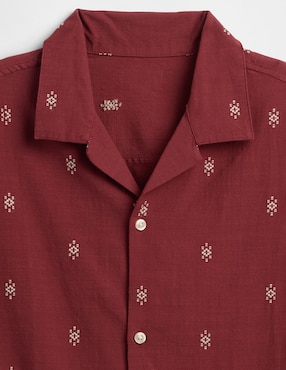 Camisa de algodón manga corta para hombre