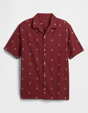 Camisa de algodón manga corta para hombre