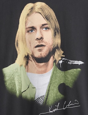 Playera Kurt Cobain cuello redondo para hombre