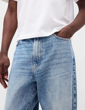 Jeans baggy deslavado para hombre